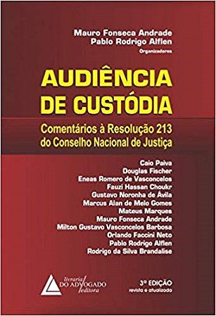 Livro Audiencia de Custodia: Comentarios a Resolucao n 213 do Conselho Nacional - Andrade/alflen
