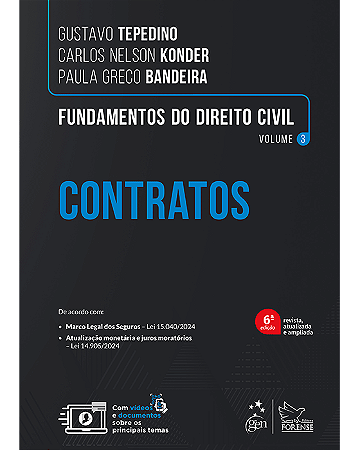Livro Fundamentos do Direito Civil Contratos Vol. 3 Tepedino