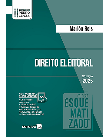 Livro Direito Eleitoral  Coleção Esquematizado Lenza