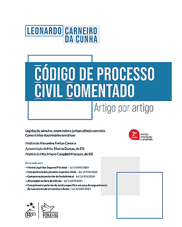 Livro Código de Processo Civil Comentado Cunha