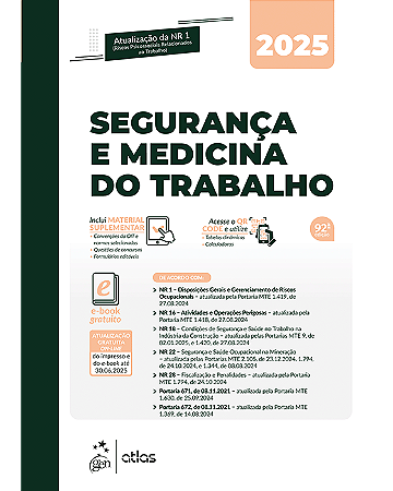 Livro Segurança e Medicina do Trabalho Atlas