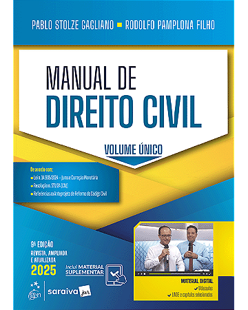 Livro Manual de Direito Civil  Gagliano