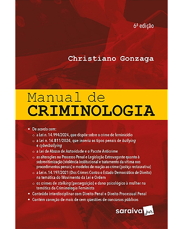 Livro Manual de Criminologia Gonzaga