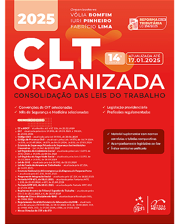 Livro CLT Organizada consolidação das Leis de Trabalho Bomfim