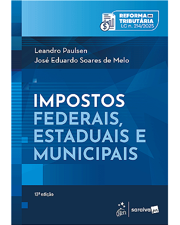 Livro Impostos Federais, Estaduais E Municipais Paulsen