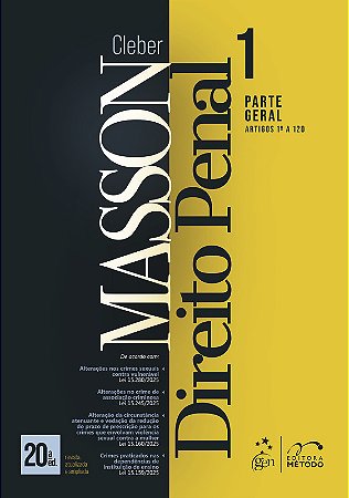 Livro Direito Penal Parte Geral Vol.1 - 20ª Edição 2026