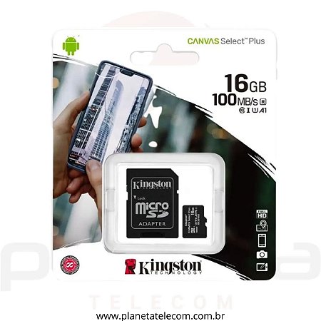 Cartão de memória Kingston SDC4 com adaptador SD 16GB