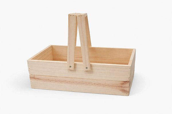 Cesta de Madeira Pinus - Picnic