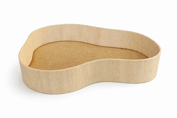 Kit 5 unidades - Bandeja Orgânica Madero em Madeira Natural
