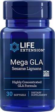 Mega GLA de Lignanas de Gergelim - 30 Cápsulas Softgel