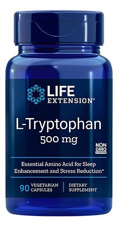 L-Triptofano (L-Tryptophan). 500 mg, 90 cápsulas vegetarianas
