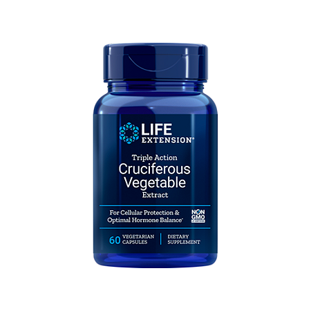 Life Extension Triple Action Cruciferous Vegetable Extract, 60 Vegetarian Capsules