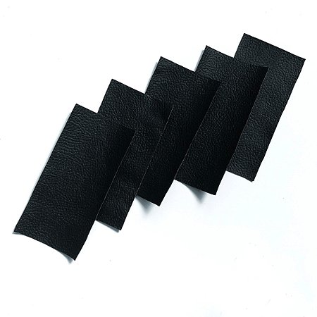 Couro para Arco - Preto Fosco (Vaqueta) 5 Tiras