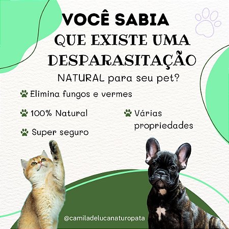 Desparasitação Natural para Animal