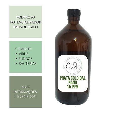 Prata coloidal 15 ppm (Nano)