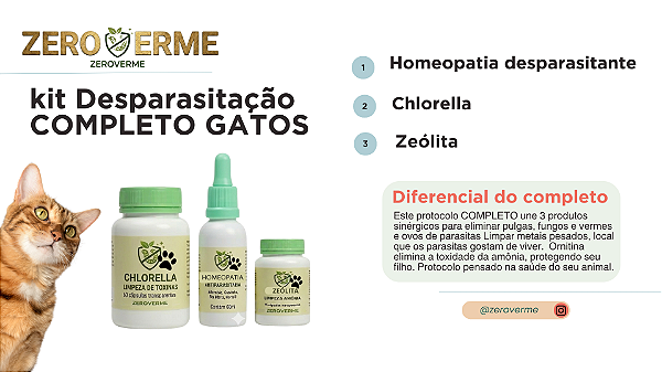 Desparasitação Natural Gatos COMPLETO