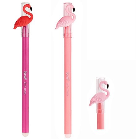 Caneta Esferográfica Apagável Flamingo 0.7MM BRW