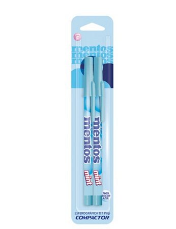 Blister Caneta Esferográfica Pop Mentos c/2 und Compactor