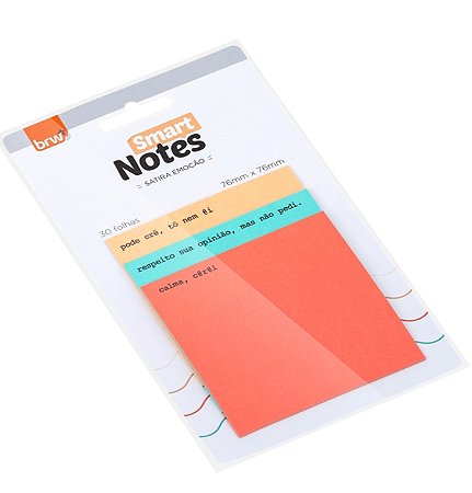 Bloco adesivo smart notes sátira emoção BRW