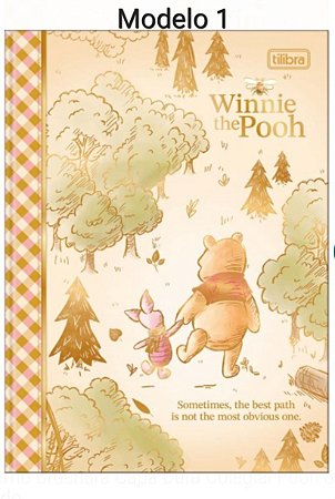 Caderno Brochura Capa Dura Colegial Pooh 80F