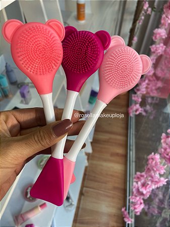 Espátula/escova ursinho skincare