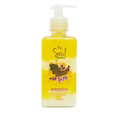 Gel Hidratante de Algodão Doce para o Corpo e Virilha Soul Cosmeticos 280ml