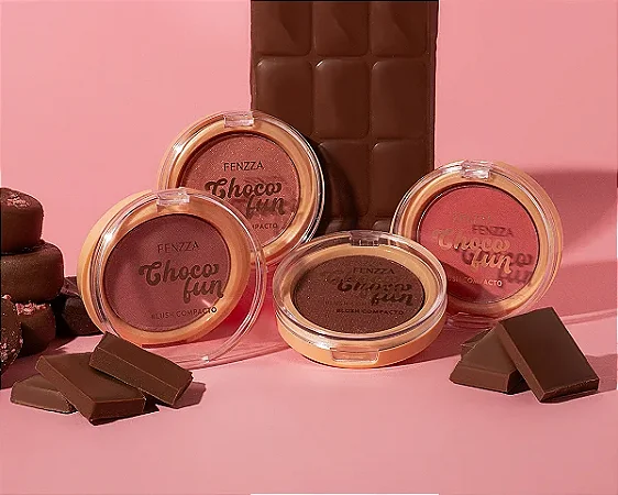 BLUSH COMPACTO CHOCO FUN FENZZA