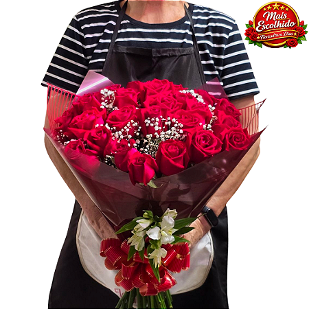 Buquê Caldas da Rainha - 24 Rosas Nacionais