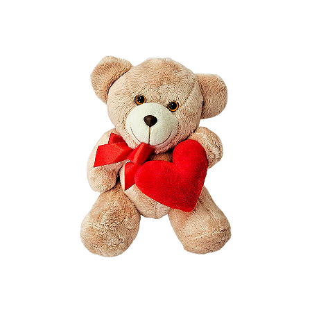 ADICIONAL - Urso de pelúcia articulado com coração