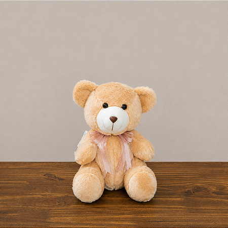 ADICIONAL - Urso de pelúcia articulado com laço GRANDE