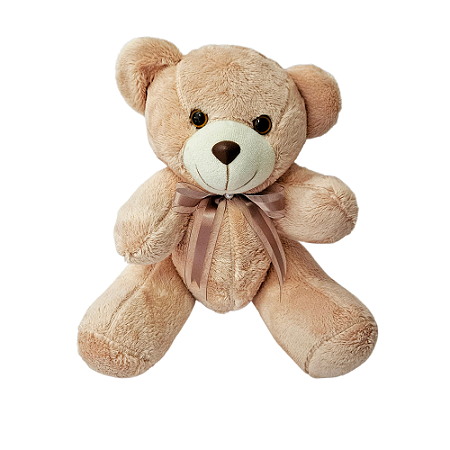 ADICIONAL - Urso de pelúcia articulado com laço grande
