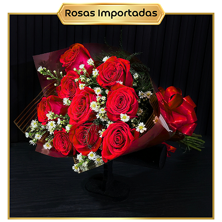 Buquê Carmora - 9 Rosas IMPORTADAS