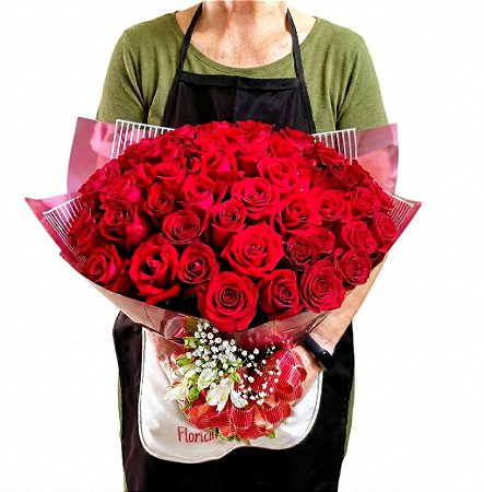 Buquê Imponenza - 50 Rosas Nacionais