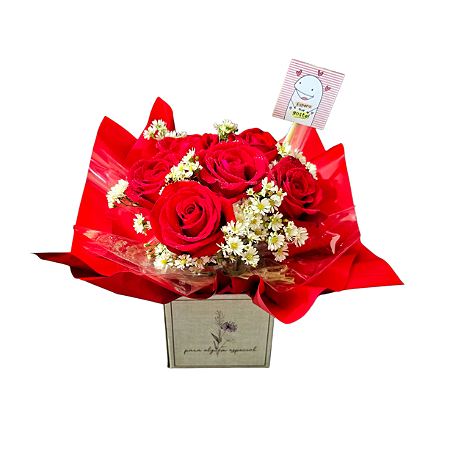 Arranjo Auren - 6 Rosas Nacionais