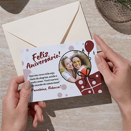 🎉 ADICIONAL - Cartão De Aniversário 5 | Com Foto Personalizada
