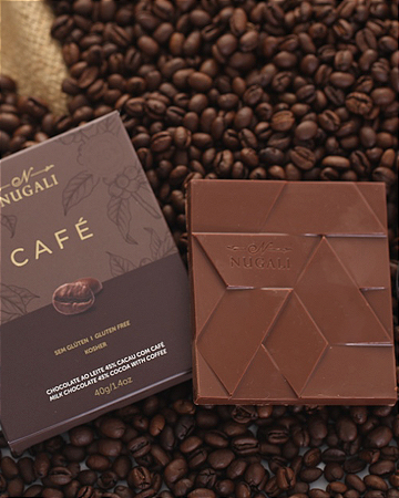 ADICIONAL - Tablete de Chocolate ao Leite 45% Cacau com Café 40g - Nugali