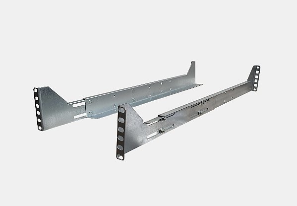Suporte Trilho Universal Fixo 2U Longitudinal Para Servidores e Nobreaks 600mm / 750mm Fixação Rack - Par