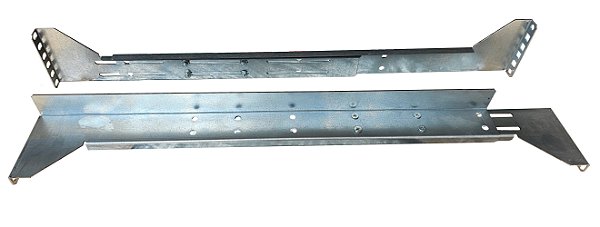 Suporte Trilho Universal Fixo 2U Longitudinal Para Servidores e Nobreaks 300mm Até 500mm Fixação Rack - Par