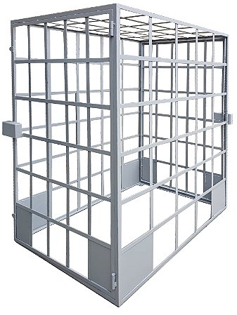 Gaiola De Proteção Antivandalismo Para Rack E Gabinete Outdoor Gradil Jaula Fixação Em Piso