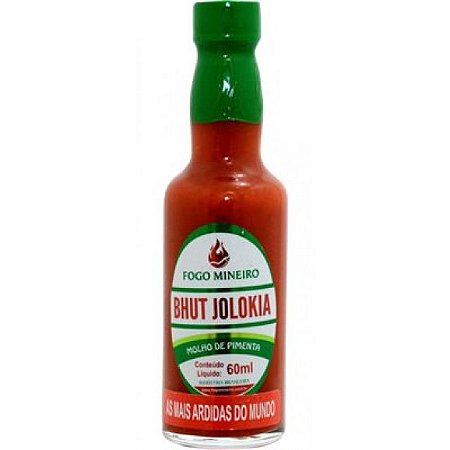 Molho de Pimenta Bhut Jolokia 60ml Fogo Mineiro