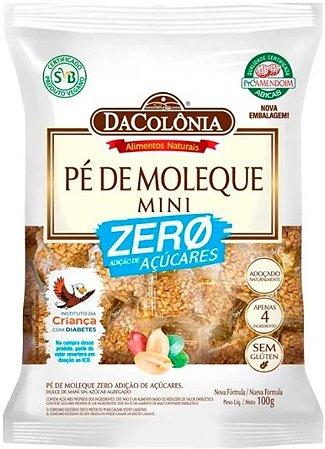 Pé de Moleque Mini Zero 100g Da Colônia