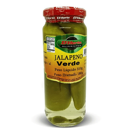 Pimenta Jalapeno Verde 180g D'Horta