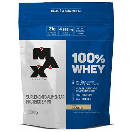 Whey 100% Baunilha 900g Max Titanium