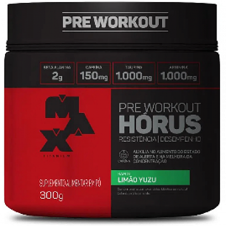 Pré Workout Hórus Limão Yuzu 300g Max Titanium