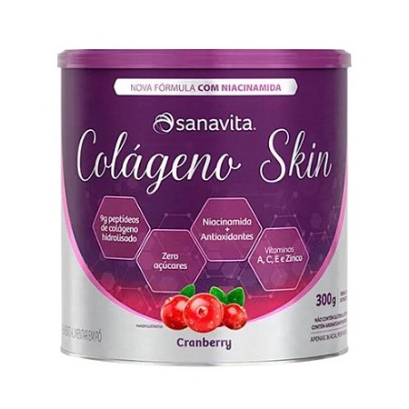 Colageno Skin Cranberry 300g Sanavita