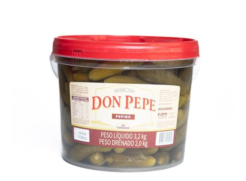Pepino em Conserva Balde de 2Kg Don Pepe