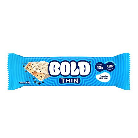 Barra de Proteína Thin Cookies & Cream 40g Bold