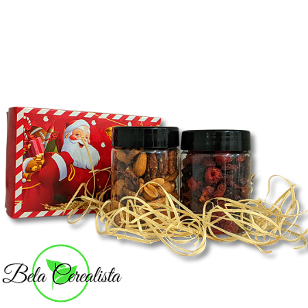 Caixa Dupla de Natal - Frutas Vermelhas e Mix de Castanha Agridoce
