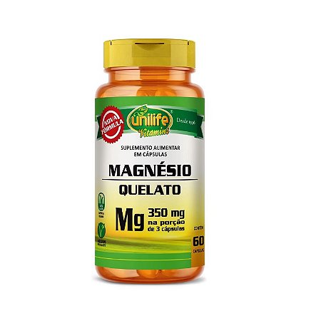 Magnésio Quelato 60 Cápsulas Unilife