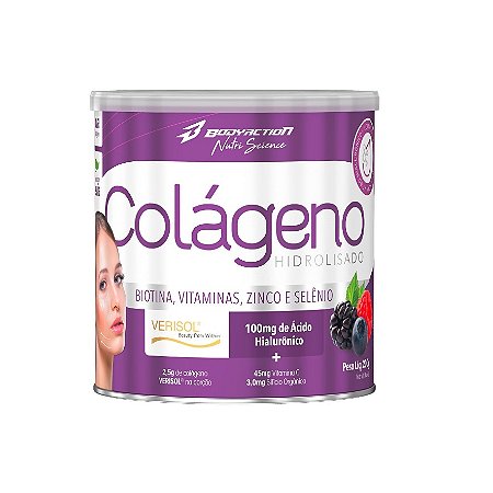 Colágeno Hidrolisado Verisol Sabor Frutas Vermelhas 200g BodyAction